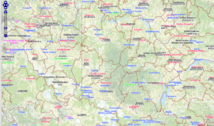 Slika prikazuje isječak iz aplikacije registra geografskih imena.